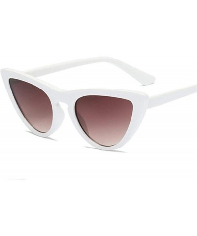 Women Cat Eye Sunglasses Fashion 2019 Luxury Brand Sun Glasses Blue As Picture - Whitered - C018YZW24XZ $6.32 Aviator