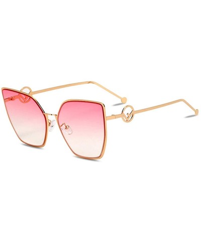 Fashion sunglasses- ladies with sunglasses- large frame sunglasses- PC lens - D - C818S83Y0HT $34.36 Aviator