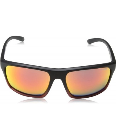 Men's An4229 Sandbank Rectangular Sunglasses - Black Red/Red Yellow Mirror - CD12O8WKQWH $29.11 Rectangular