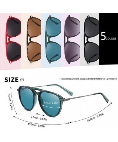 Pilot Polarized Gradient Lens Sunglasses for Men Acetate Frame Driving Sun Glasses UV400 - C1black - C9199I23QME $10.02 Recta...