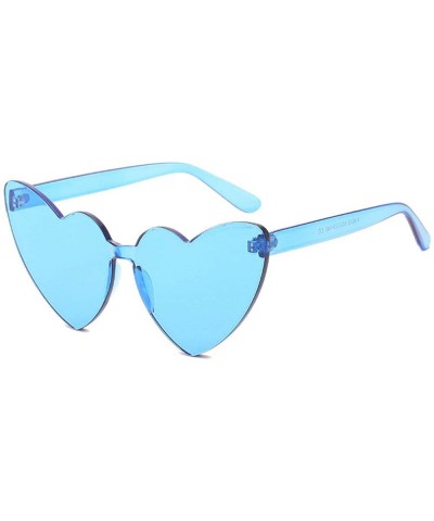 Fashion Shaped Sunglasses Designer Rimless - Blue - CF18MG9GRYA $7.79 Rimless