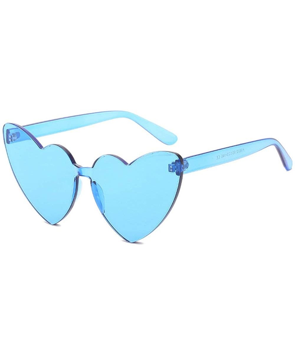 Fashion Shaped Sunglasses Designer Rimless - Blue - CF18MG9GRYA $7.79 Rimless