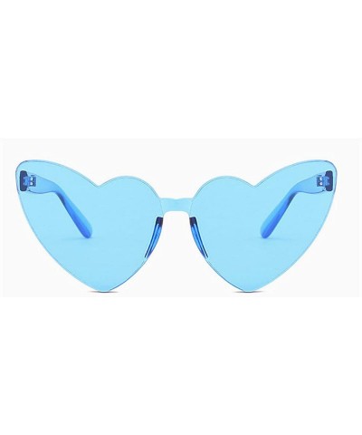 Fashion Shaped Sunglasses Designer Rimless - Blue - CF18MG9GRYA $7.79 Rimless