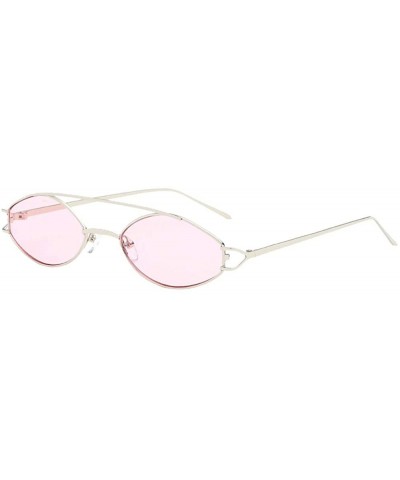 Fashion Polarized Sunglasses Unisex Vintage Oval Shape Sunglasses Glasses Eyewear For Men/Women - B - C818NW986OO $5.99 Square