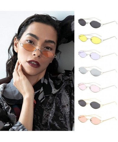 Fashion Polarized Sunglasses Unisex Vintage Oval Shape Sunglasses Glasses Eyewear For Men/Women - B - C818NW986OO $5.99 Square