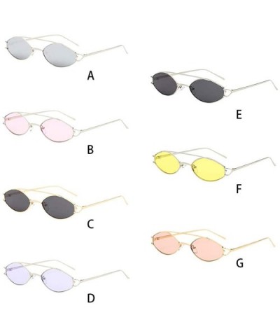 Fashion Polarized Sunglasses Unisex Vintage Oval Shape Sunglasses Glasses Eyewear For Men/Women - B - C818NW986OO $5.99 Square