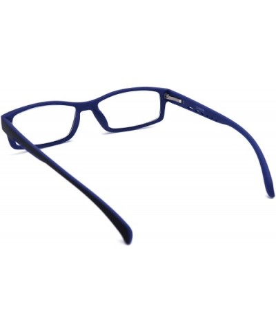 Soft Matte Black w/ 2 Tone Reading Glasses Spring Hinge 0.74 Oz - R1 Matte Black Matte Blue - CT18WW8560Y $15.63 Rectangular
