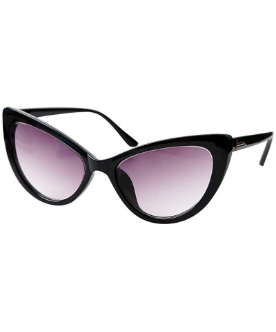 Womens Oversized Fashion Cat Eye Eyeglasses Frame Large Reading Glasses - Black Frame / Gray Lens - CV18X3Y8MZ8 $10.96 Butterfly
