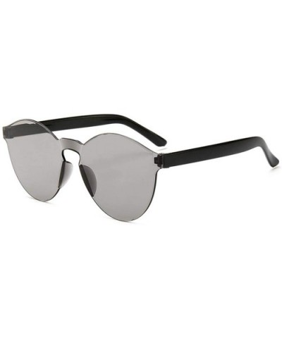 New Fashion Women Flat Sunglasses Luxury Er Sun Glasses Eyewear Candy Color Mirror UV400 Oculos De Sol - Gray - CZ199CDSKOD $...