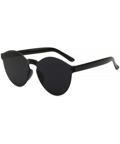 New Fashion Women Flat Sunglasses Luxury Er Sun Glasses Eyewear Candy Color Mirror UV400 Oculos De Sol - Gray - CZ199CDSKOD $...