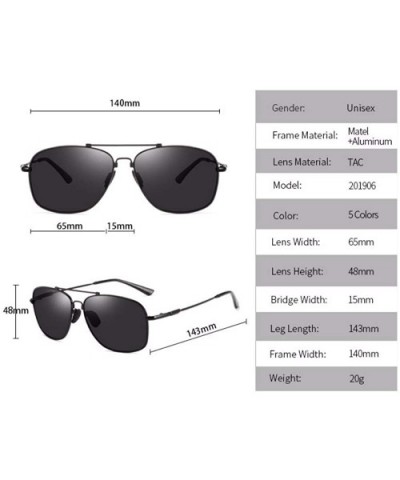 Men's Polarizers Drive Outdoors with Sunglasses Box Retro Sunglasses - E - CV18Q92YMT8 $33.73 Aviator