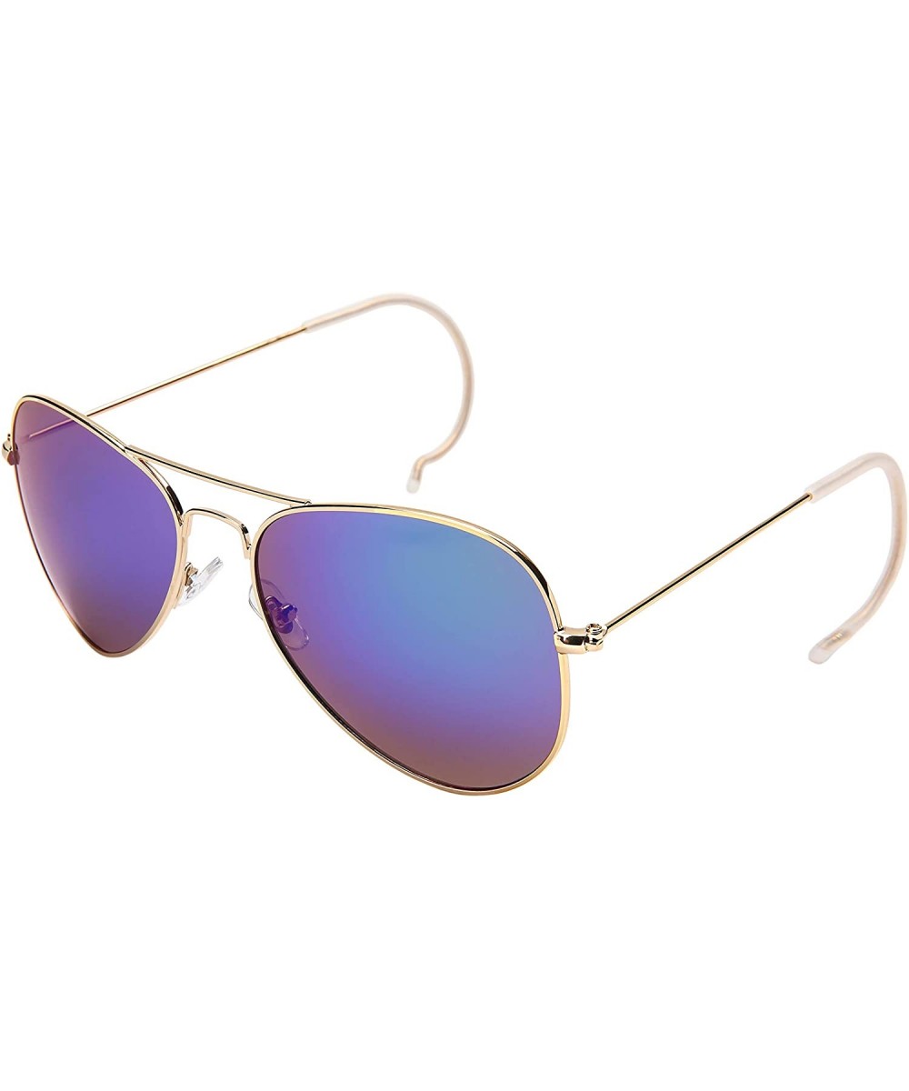 Flat Top XL Aviator Sunglasses for Men Women Pilot Sunglass Top Gun 5151 - CR18M63K64L $6.25 Oversized