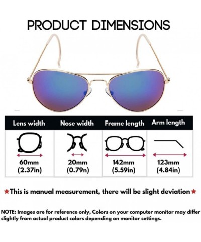 Flat Top XL Aviator Sunglasses for Men Women Pilot Sunglass Top Gun 5151 - CR18M63K64L $6.25 Oversized