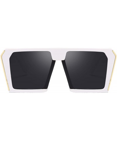 Polarized Sunglasses for Men Driving Mens Sunglasses Rectangular Vintage Sun Glasses For Men/Women - White/Black - CO18R94GZR...