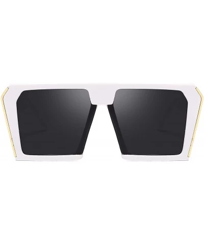 Polarized Sunglasses for Men Driving Mens Sunglasses Rectangular Vintage Sun Glasses For Men/Women - White/Black - CO18R94GZR...