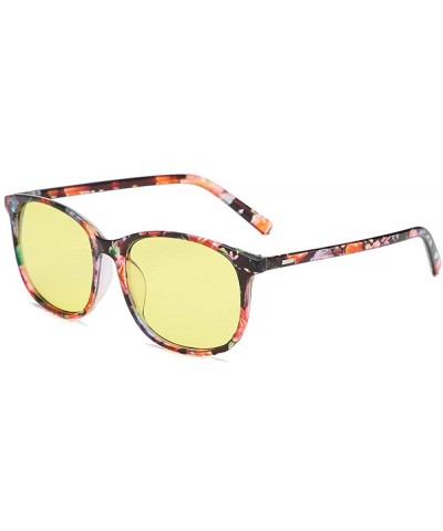 Fashionable changing polarized sunglasses driving - Flower Frame / Night Vision Film - CM190MUTCT6 $31.90 Oversized