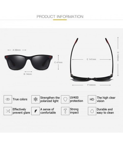 Polarized Sunglasses For Men Women Retro Classic Trendy Stylish UV Protection Sunglasses - Black Frame/White - CI18UMGE8E0 $1...