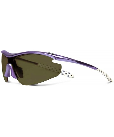 Zeta Purple Tennis Sunglasses with ZEISS P310 Green Tri-flection Lenses - CC18KN2MC7L $12.31 Sport