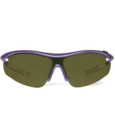 Zeta Purple Tennis Sunglasses with ZEISS P310 Green Tri-flection Lenses - CC18KN2MC7L $12.31 Sport