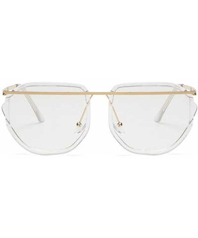 Oversized Sunglasses Designer Fashion Goggles - Clear - CD18OU0N294 $9.64 Goggle