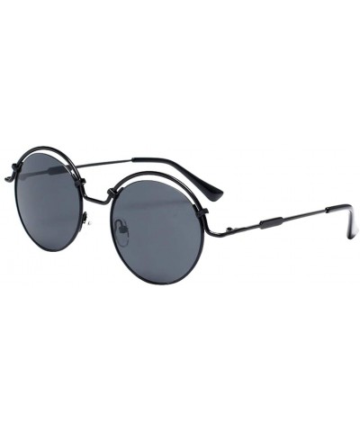 Sunglasses Personality Fashion Protection - Black - CZ194ATS3NE $45.86 Round