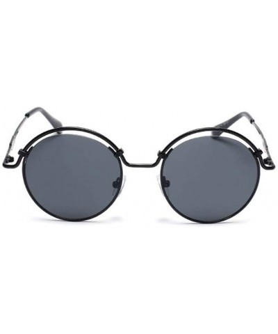 Sunglasses Personality Fashion Protection - Black - CZ194ATS3NE $45.86 Round