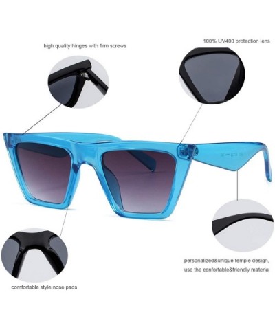 Vintage Small Sunglasses Retro Cateye Sunglasses for Women Men Square Frame - CL18R0KXOUC $7.06 Square