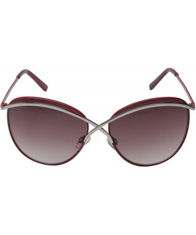 Metal Fashion Sunglasses - Red - CT12DPQ5SCR $40.58 Butterfly
