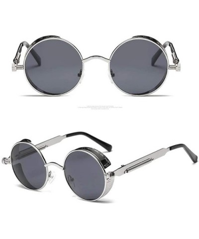 The Vintage Silent Black And White Movies Metal Round Steampunk Unisex Sunglasses for Girls and Women's - CJ193YGKI65 $29.33 ...