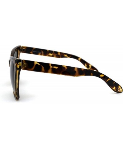 Womens Retro Oversized Squared Cat Eye Fashion Sunglasses - Tortoise Green - CU18Z6TLD27 $8.53 Oversized