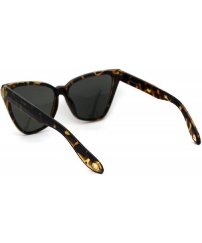 Womens Retro Oversized Squared Cat Eye Fashion Sunglasses - Tortoise Green - CU18Z6TLD27 $8.53 Oversized