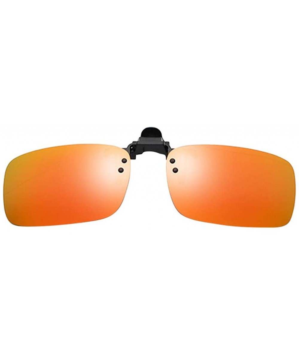 Polarized Clip-on Sunglasses Anti-Glare Driving Glasses Sunglasses Over for Men Women UV Protection - Orange - CQ19074L4QX $5...