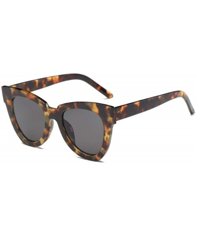 Vintage Sexy Ladies Cat Eye Sunglasses Women Brand Designer New Black Gray - Leopard Gray - CN18YZUUU9C $5.07 Aviator