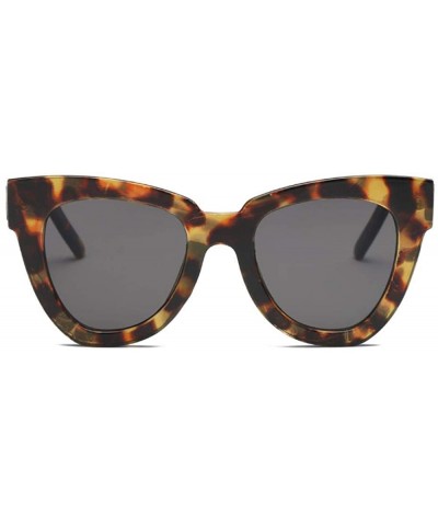 Vintage Sexy Ladies Cat Eye Sunglasses Women Brand Designer New Black Gray - Leopard Gray - CN18YZUUU9C $5.07 Aviator