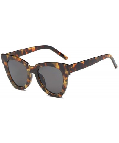 Vintage Sexy Ladies Cat Eye Sunglasses Women Brand Designer New Black Gray - Leopard Gray - CN18YZUUU9C $5.07 Aviator