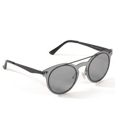 Round Polarized Sunglasses for Men Women with Case and Cloth - Black - CO18HWSLNOO $9.22 Round