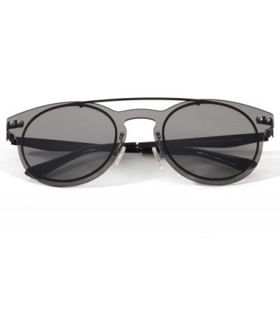 Round Polarized Sunglasses for Men Women with Case and Cloth - Black - CO18HWSLNOO $9.22 Round