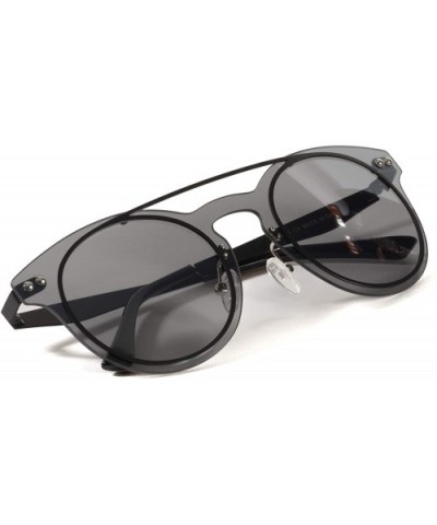 Round Polarized Sunglasses for Men Women with Case and Cloth - Black - CO18HWSLNOO $9.22 Round