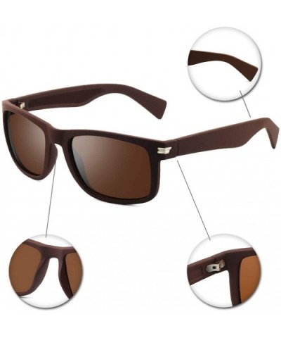 Sunglasses Rectangular Unbreakable - Brown/Brown - CF18HELANXN $11.48 Aviator