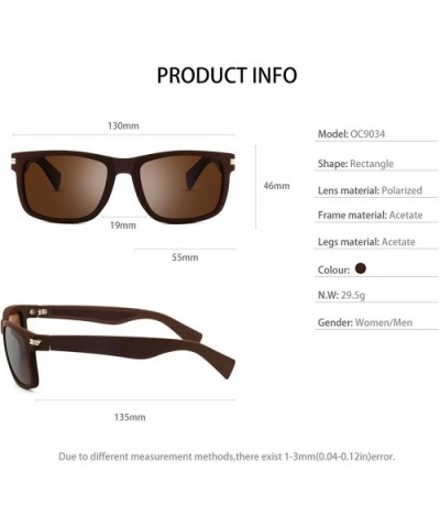 Sunglasses Rectangular Unbreakable - Brown/Brown - CF18HELANXN $11.48 Aviator