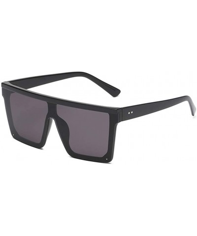 Square Oversized Sunglasses Unisex Flat Top Fashion Shades (Style E) - CT196IMI5E0 $5.16 Oval