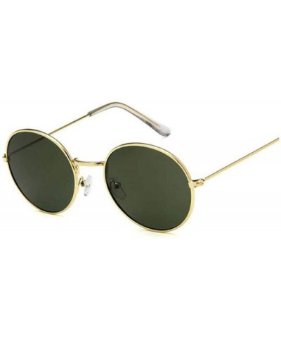 Vintage Round Sunglasses Women Er Retro Luxury Sun Glasses Small Mirror Ladies Oculos - Gold Dark Green - C3198AHW675 $26.20 ...