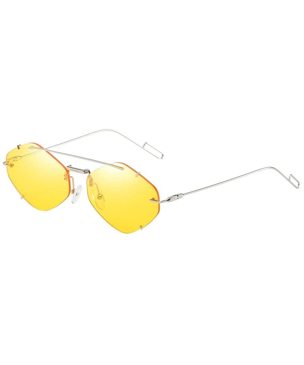 Polarized Sunglasses for Women Mirrored Lens Sports UV Protection Sun Glasses Eyewear Glasses - Yellow - CV18X7GGGIO $5.52 Re...
