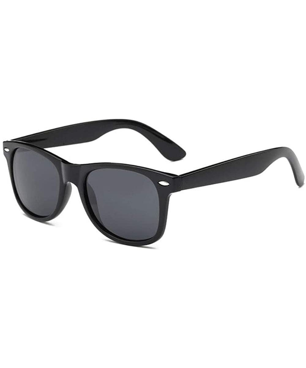 New Cat Eye Polarized Sunglasses Men Women Fashion Square Design Vintage Shades - Black/Grey - C01987MECQM $5.47 Square