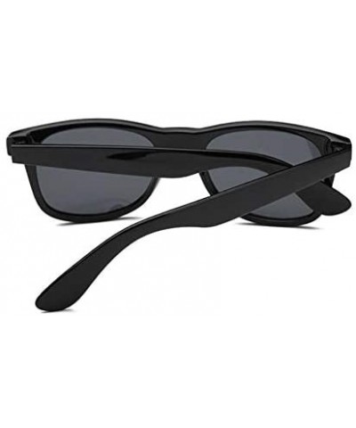 New Cat Eye Polarized Sunglasses Men Women Fashion Square Design Vintage Shades - Black/Grey - C01987MECQM $5.47 Square