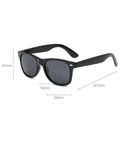 New Cat Eye Polarized Sunglasses Men Women Fashion Square Design Vintage Shades - Black/Grey - C01987MECQM $5.47 Square