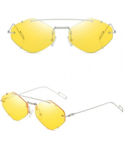 Polarized Sunglasses for Women Mirrored Lens Sports UV Protection Sun Glasses Eyewear Glasses - Yellow - CV18X7GGGIO $5.52 Re...