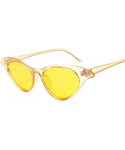 Sunglasses Women Sun Glasses Female Cute Sexy Retro Cat Eye Rimless One-piece - C9 - CQ198U3I7T0 $6.77 Cat Eye