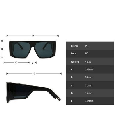 2019 New cross-border explosion models retro big box trend street shooting unisex sunglasses - Gold - CY18LANST0X $9.30 Overs...