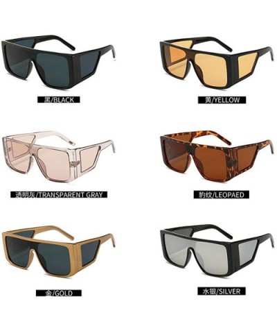 2019 New cross-border explosion models retro big box trend street shooting unisex sunglasses - Gold - CY18LANST0X $9.30 Overs...